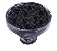 ZASCHMOY Universal Hair Diffuser Foldable Blow Dryer Attachment with Densely Arranged Outlets for Curly Wavy Silicone Diffuser with 4-5cm Nozzle Diameter (Ink Black)