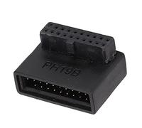 ZASCHMOY USB 3.0 90° Adapter - Multilayer Circuit Board with High-Speed Performance, 19/20Pin Male to Female Power Adapter for Motherboard, Lightweight and Portable Design (PH19B integrated molding)