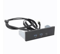 ZASCHMOY USB Front Panel Hub - GEN2x2 USB A & TYPE C - 3 Ports - 5.25 Inch Optical Drive Extension Panel for PC Computer