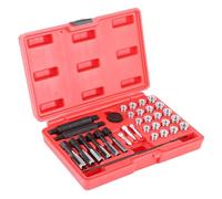 ZASCHMOY Versatile Glow Plug Thread Repair Kit with Tap and Insert Driver Guide - 33pcs Steel Thread Insert Tool for Cylinder Head Glow Plug
