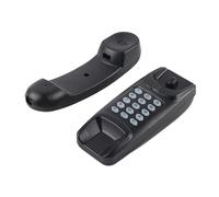 ZASCHMOY Wall Mount Landline Telephone Extension - No Caller ID, Compact Design for Home and Hotels - Energy Saving Phone with Flash, Call Mute & Last Number Redial Function - White (Black)