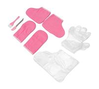 ZASCHMOY Wax Hand Foot Liners Set - Disposable Paraffin Warmth Gloves and Foot Covers with Adjustable Design for Spa-Like Wax - Includes Brush & 100 Disposable Liners