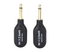 ZASCHMOY Wireless Guitar System 2.4GHz 30m Range Transmitter and Receiver with 6.35mm Plug for Guitar Bass Violin Keyboard