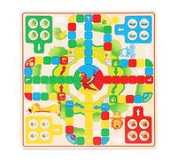 ZASCHMOY Wooden Colorful Chinese Checkers Aeroplane Chess Board Game Set for Kids and Families with Smooth Finish and Multi-Functional Design
