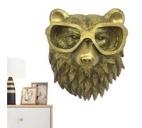 Zasdvn 3D Head Wall Mount Ornament Deer Decor, Animal Wall Heads, Animal Head Sculpture Wall Art Wall Mounted, Animal Head Wall Art Decor, Animal Wall Heads Deer Decorative Wall Mount Animal Head