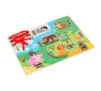 Zasdvn Activity Board | Wooden Fun Learning Toy | Basic Life Skills Educational | for Age 3 Years and up Boys Girls Home Airplane Car Christmas Birthday Preschool