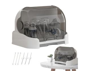 Zasdvn Baby Bottle Storage | Bottle Organizer with Removable Drain Tray,Space Saving Containers for Breastfeeding Pump Feeding Station Parents Mother Changing Toddler Bedroom Home