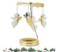 Zasdvn Candle Mobile Carousel - Christmas Rotating Candle Holder with Tray,Home Decor Display for Meditation Entryway Office Living Room Shelf Valentine's Day Party Kitchen Wedding