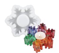 Zasdvn Christmas Candle Holder Resin Mold, Snowflake Molds Big Snowflake Silicone Molds for Resin, Silicone Resin Mold for Crafting, Candle Holder Resin Moulds, Candle Holder Silicone