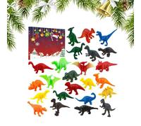Zasdvn Christmas Dinosaur Countdown Calendar | 24 Days Dinosaur Toys Countdown Calendar - Realistic Educational Animal Toys for Family Night School Events Boys Girls Kids Teens Adults Home Party