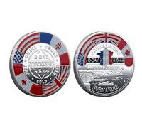 Zasdvn D Day 80Th Anniversary Coin | Victory WW2 Commemorative Coin normandi, Badge Brooch Decorations memoray Decorations Veterans, Unique Decorations For 80Th World War Ii Anniversary History