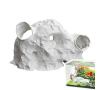 Zasdvn Fish Tunnel for Aquarium, Betta Tunnels Aquarium Underground Cave, Viewing Shelter for Dwarf Clown Loach Crab Betta Home Rest Play Corner Landscape Saltwater Freshwater