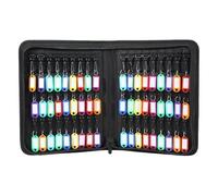 Zasdvn Key Storage Bag, Portable Zippered Key Case, Waterproof And Fireproof Keys Bag With 54 Coloured Keyrings, For Offices Agencies Hotels And Rental Management