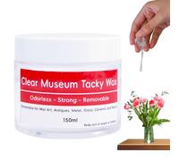 Zasdvn Museum Wax,150ml Odorless Fixing Gel,Removable Clear Putty - for Antique Ceramic Art Craft Artifacts Decorations Action Figure Collection Display