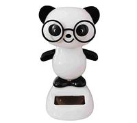 Zasdvn Solar Powered Dancing Toys, Solar Dancing Animals for Car, Cute Shaking Head Swinging Panda Toys, Solar Dancing Figures for Car Dashboard Desk Home Decoration, for Driver