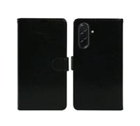 Zase Design for Samsung Galaxy A17 5G Wallet Phone Case [RFID Blocking] ID Credit Card Money Holder PU Leather Flip Folio Pouch Professional Cover Magnetic Lock w/Kickstand Wrist Strap (Luxury Black)