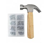ZAselect 560pcs Small Nails for Hanging Pictures Assortment Kit,for Home DIY, Woodworking, Construction, Repairs,Nail Puller & Driving Hammer