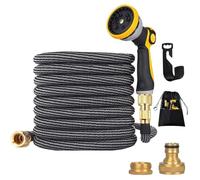 ZAselect Garden Hose 200ft 60m Expandable Strongest Double Latex Inner Tube Prevent Leaking Magic Hosepipe with 9 Function Spray Gun Extended Version 200FT-60M…
