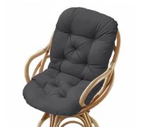 ZASEZOD Rocking Chair Cushion Indoor Outdoor, Swivel Rocker Thick Padded High Back Replacement Pads, Washable UV-Resistant Non Slip Seat for Rattan Wicker Recliner Patio Garden(Dark Gray,120 x 60 cm)