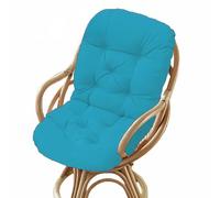 ZASEZOD Rocking Chair Cushion Indoor Outdoor, Swivel Rocker Thick Padded High Back Replacement Pads, Washable UV-Resistant Non Slip Seat for Rattan Wicker Recliner Patio Garden(Turquoise,120 x 60 cm)
