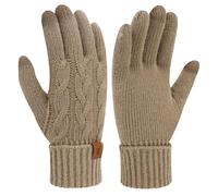 ZASFOU Womens Winter Warm Touchscreen Gloves Elastic Thermal Twist Cable Knit Gloves for Women Cold Weather Gifts