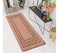 ZASH London Non-Slip Door Mats Gel Backed Floor Mats Washable Kitchen Rugs Indoor Carpets Multi Colour Hallway Runner (Beige, 60x220)