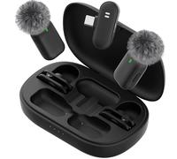 Zasiztrust Wireless Lavalier Microphone for iPhone, iPad, Android, Professional Noise Reduction Mini Lavalier Microphone, Suitable for Recording, Live Streaming, YouTube, TikTok, Vlog, Plug and Play