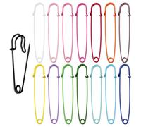Zasjon 20 Pieces Large Safety Pins Colorful for Clothes 75mm