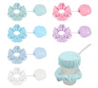 Zasjon Pack of 6 KO Drop Protection Bracelets, Scrunchie Hair Band, Drink Cover, Hair Band for Drinks Cover, Anti-Spike Drink Lid, Hair Scrunchie for Beach, Bar, Parties, Drinks and Evenings