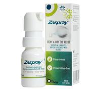 Zaspray Dry Eye Relief Spray | for Irritated Itchy and Red Eyes | Soothes and Hydrates Dry Eyes Due to Allergy | Preservative-Free Formula | Easy-Use 10ml Bottle