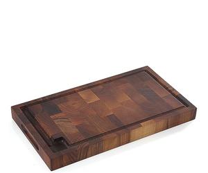 Zassenhaus Walnut End Grain Chopping Block Cutting Board with Juice Groove and Integrated Handles, 18" x 10" x 1.6"