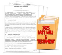Zastic! 2025 Last Will and Testament Kit: Blank Legal Last Will Testament Forms, Do It Yourself Legal Will Maker Templates - End of Life Planning Kit - Includes 3 Blank Forms, Guide, & Envelopes