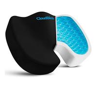 ZASTION CloudBliss Gel Seat Cushion - Non-Slip Ergonomic Gel & Memory Foam - Coccyx,Tailbone,Sciatica & Back Pain Relief - Office Chairs,Car Seat,Wheelchair Cushion(Black)