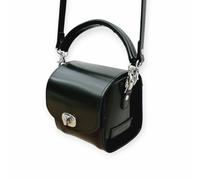 Zatchels Bauble Handmade High Shine Leather Handbag - Black