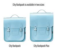 Zatchels Handmade Leather City Backpack - Pastel Baby Blue - Plus