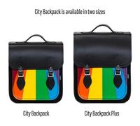 Zatchels Handmade Leather City Backpack - Pride - Plus