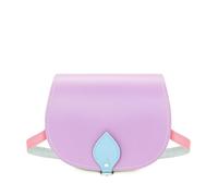 Zatchels Handmade Leather Saddle Bag - Pastel Kaleidoscope - Small