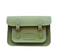 Zatchels Handmade Leather Satchel - Sage Green - 16"