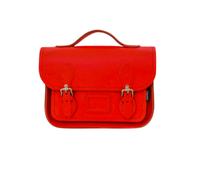 Zatchels Leather Midi Satchel - Pillar Box Red