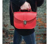 Zatchels Olympia Handmade Leather Bag - Pillar Box Red