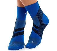 ZaTech Plantar Fasciitis Sock, Compression Socks. Heel, Ankle & Arch Support for Women & Men. (Blue/Black, Medium)