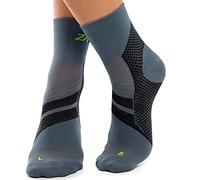 ZaTech Plantar Fasciitis Sock, Compression Socks. Heel, Ankle & Arch Support. (Grey/Black, XX-Large)