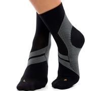 ZaTech Plantar Fasciitis Socks, Ankle Compression Socks. Heel, Ankle & Arch Support. (Black/Grey, XX-Large)