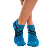 ZaTech Short Cut, Ultra Light Plantar Fasciitis Socks, Compression Socks, No Show Ankle Tab (UK, Numeric, 7, 9, Regular, Regular, Light Blue/Black)