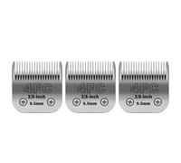 ZATEIRL 3-Pack 4FC Detachable Dog Grooming Clipper Blades - Silver Stainless Steel - Compatible with Andis, Oster A5, Wahl KM10, Moser, Hein
