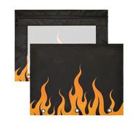 Zathe A4 Multi-purpose 3 Ring Pencil Case for Students College 2 Pack, Orange Cold Flame Fluorescent Black, 1 size x2, Cartons
