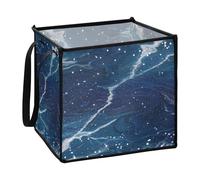 Zathe Artificial Glitter Marble Jars Blue Universe Storage Containers Baskets For Cubby Extra Large Container Storage Baskets 30x30cm