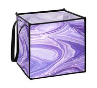 Zathe Artificial Glitter Marble Jars Purple Storage Baskets Folding Medium Baskets Organization and Storage Boxes 30x30x30cm