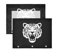 Zathe Binder Clear 3 Hole Pocket for 3 Rings Binder 2 Pack Teacher Art Supplies Storage, Color 34, 1 size x2, Cartoon