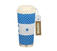 Zathe Coffee Mug for Men with Lids Togo Coffee Mug Stainless Steel Hot and Cold Work 480ml Spill Proof Flag Honduras National Blue